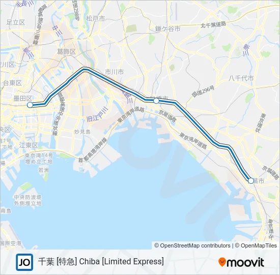 総武快速線 SOBU RAPID LINE Metro Line Map