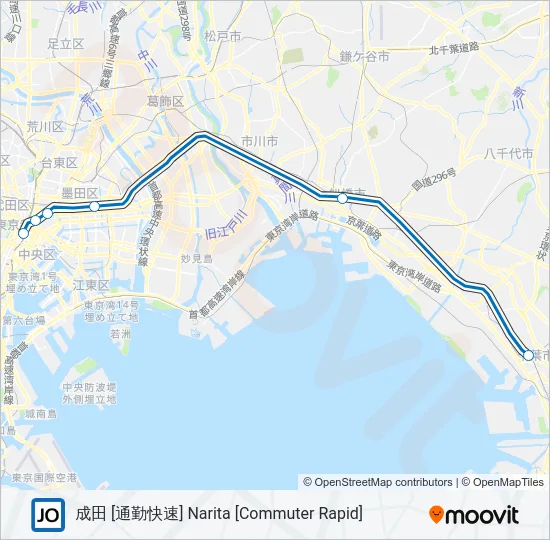 総武快速線 SOBU RAPID LINE Metro Line Map