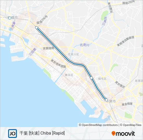 総武快速線 SOBU RAPID LINE Metro Line Map