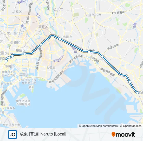 総武快速線 SOBU RAPID LINE Metro Line Map