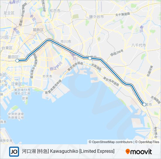 総武快速線 SOBU RAPID LINE metro Line Map