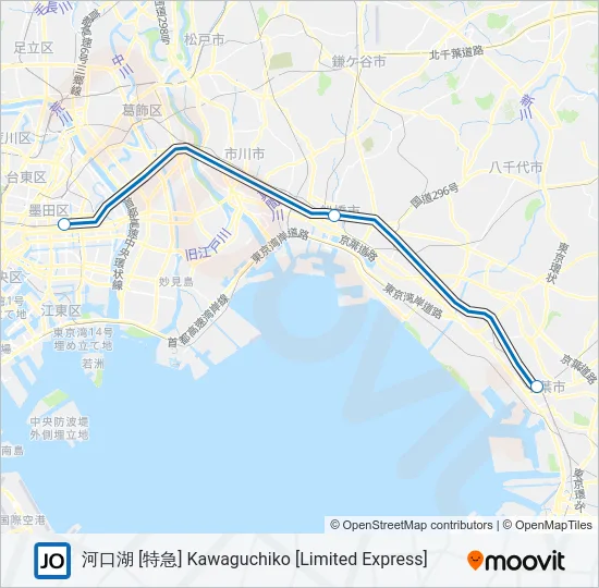 総武快速線 SOBU RAPID LINE Metro Line Map