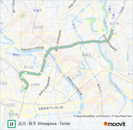 常磐線快速 JOBAN RAPID LINE Metro Line Map