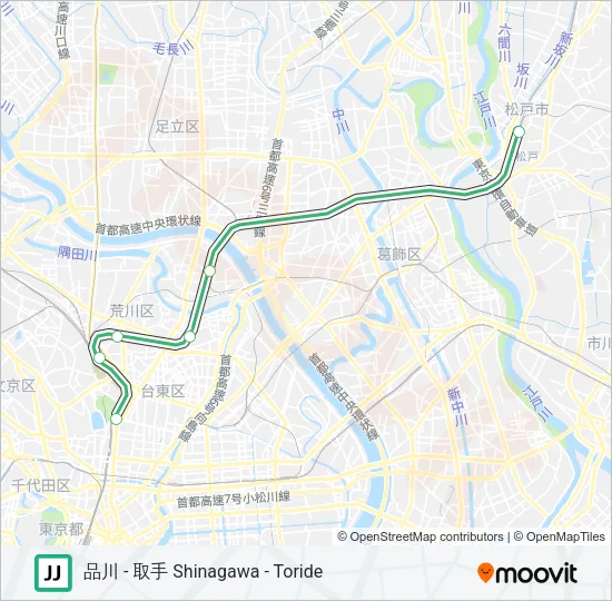 常磐線快速 JOBAN RAPID LINE Metro Line Map