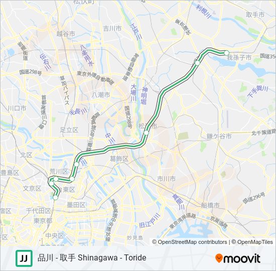 常磐線快速 JOBAN RAPID LINE metro Line Map