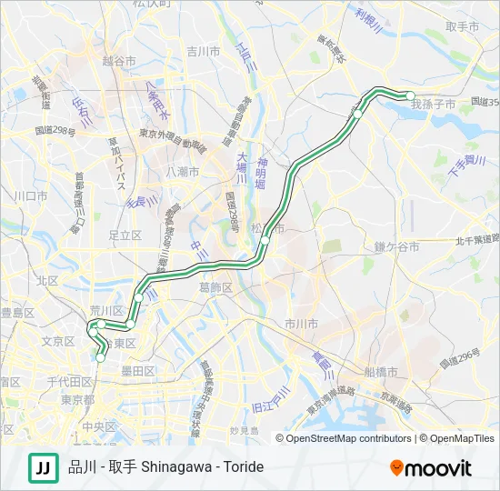 常磐線快速 JOBAN RAPID LINE Metro Line Map