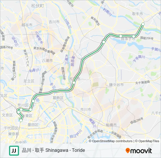 常磐線快速 JOBAN RAPID LINE Metro Line Map