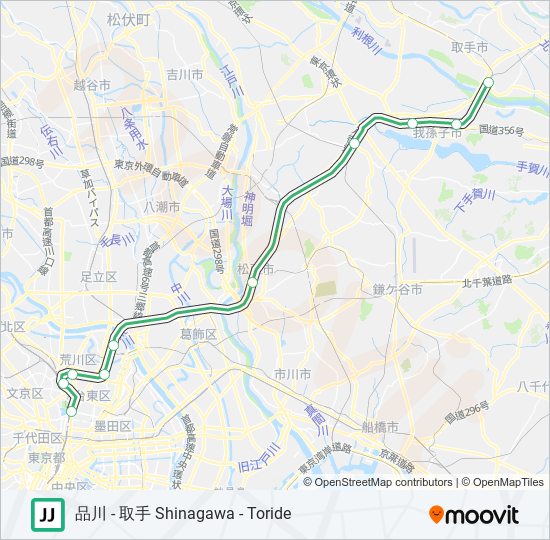 常磐線快速 JOBAN RAPID LINE metro Line Map