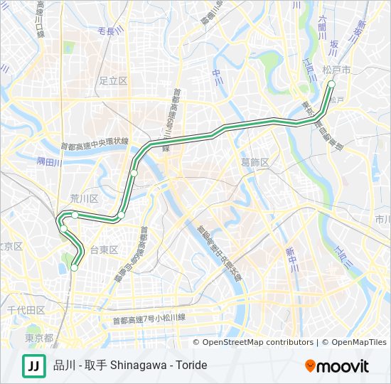 常磐線快速 JOBAN RAPID LINE metro Line Map