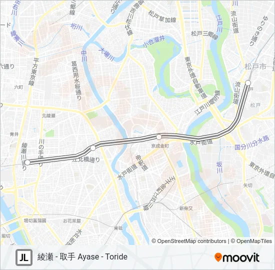 常磐線各駅停車 JOBAN LOCAL LINE Metro Line Map