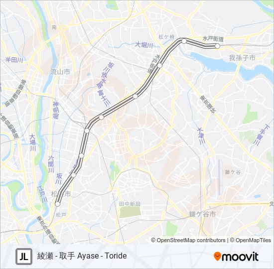 常磐線各駅停車 JOBAN LOCAL LINE metro Line Map