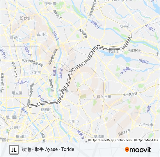 常磐線各駅停車 JOBAN LOCAL LINE Metro Line Map