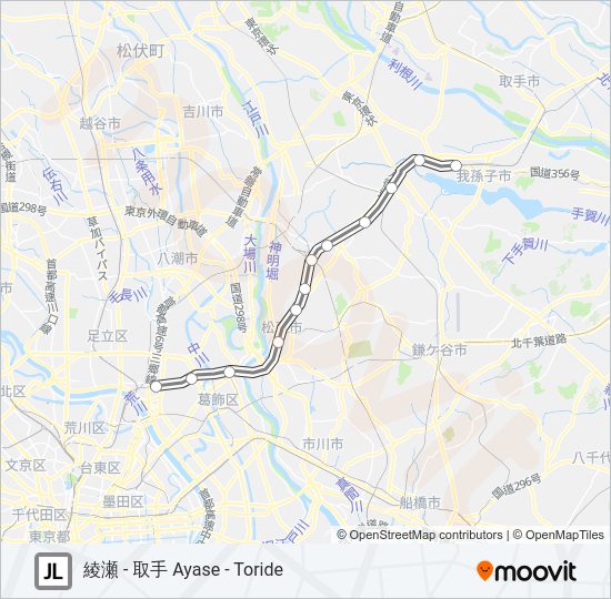 常磐線各駅停車 JOBAN LOCAL LINE Metro Line Map