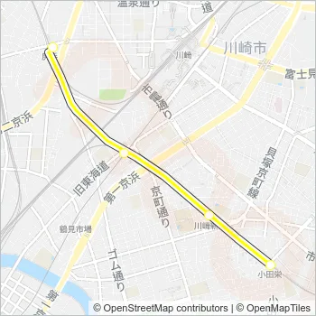 南武線浜川崎支線 NAMBU BRANCH LINE Metro Line Map
