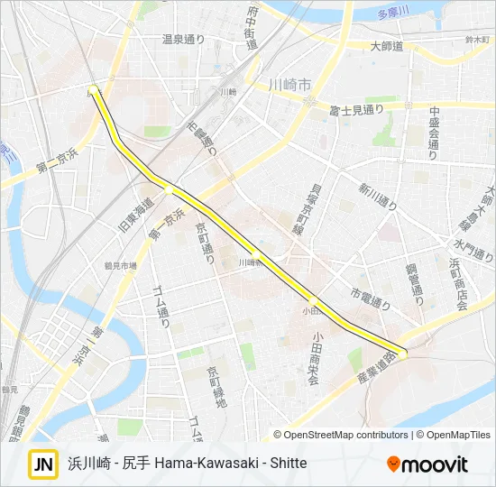 南武線浜川崎支線 NAMBU BRANCH LINE 地下鉄 - メトロの路線図