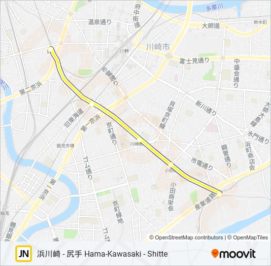 南武線浜川崎支線 NAMBU BRANCH LINE 地下鉄 - メトロの路線図
