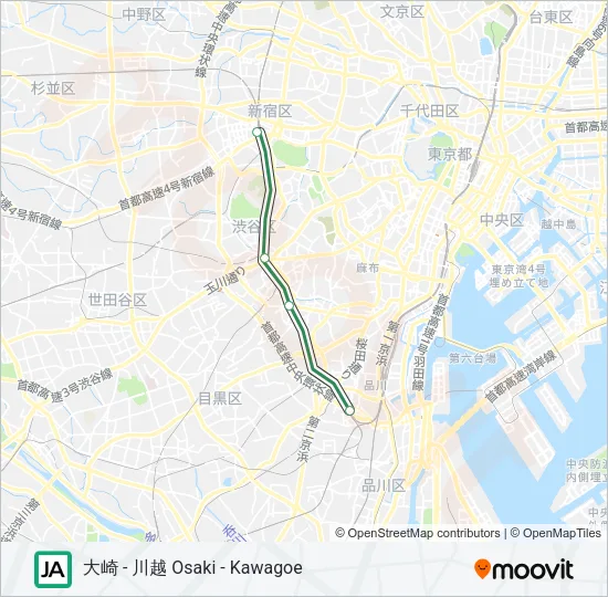 埼京線・川越線 SAIKYO-KAWAGOE LINE Metro Line Map