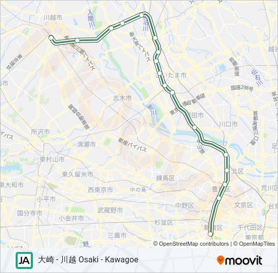 埼京線 川越線saikyo Kawagoe Line路線 時刻表 站點和地圖 川越 快速 Kawagoe Rapid