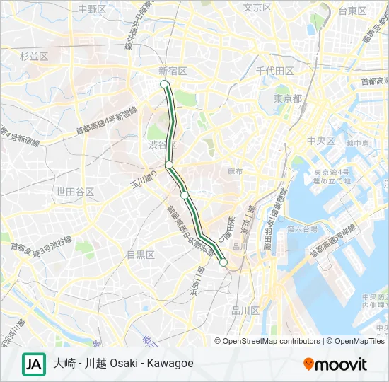埼京線・川越線 SAIKYO-KAWAGOE LINE Metro Line Map