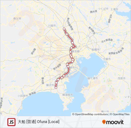 湘南新宿ライン SHONAN-SHINJUKU LINE Metro Line Map