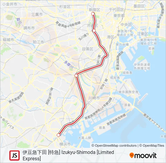 湘南新宿ライン SHONAN-SHINJUKU LINE Metro Line Map