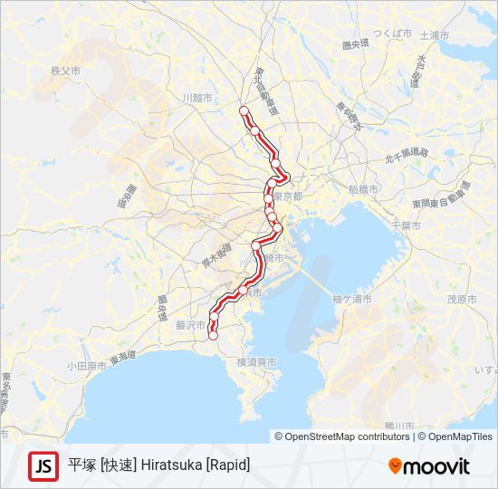 湘南新宿ライン SHONAN-SHINJUKU LINE Metro Line Map