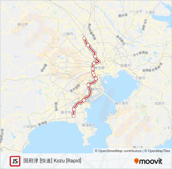 湘南新宿ライン SHONAN-SHINJUKU LINE Metro Line Map