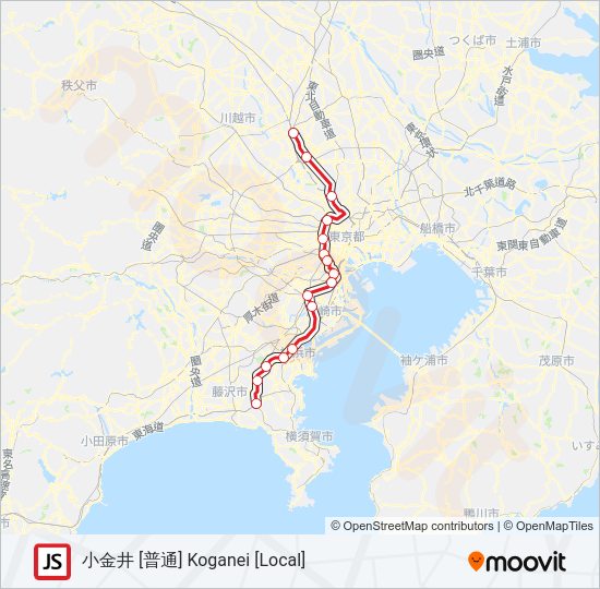 湘南新宿ライン SHONAN-SHINJUKU LINE Metro Line Map