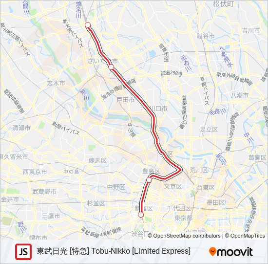 湘南新宿ライン SHONAN-SHINJUKU LINE metro Line Map