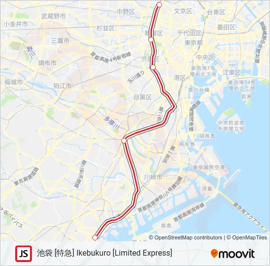 湘南新宿ライン SHONAN-SHINJUKU LINE 地下鉄 - メトロの路線図