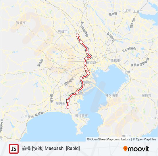 湘南新宿ライン SHONAN-SHINJUKU LINE Metro Line Map