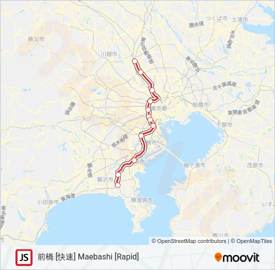 湘南新宿ライン SHONAN-SHINJUKU LINE Metro Line Map
