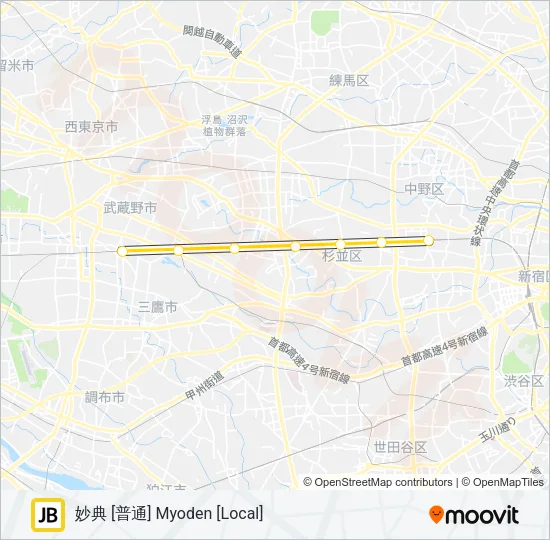 中央・総武各駅停車 CHUO SOBU LOCAL LINE Metro Line Map