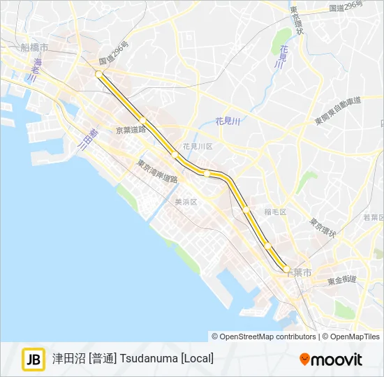 中央・総武各駅停車 CHUO SOBU LOCAL LINE Metro Line Map