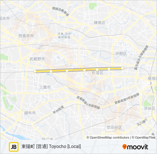 中央・総武各駅停車 CHUO SOBU LOCAL LINE 地下鉄 - メトロの路線図