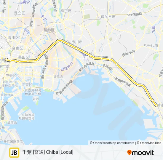 中央・総武各駅停車 CHUO SOBU LOCAL LINE Metro Line Map