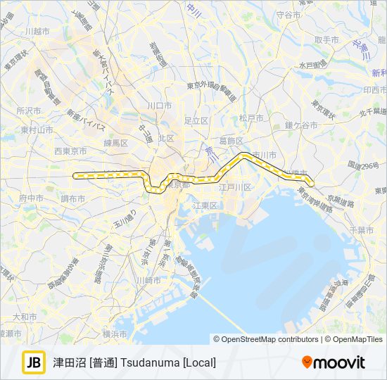 中央・総武各駅停車 CHUO SOBU LOCAL LINE metro Line Map