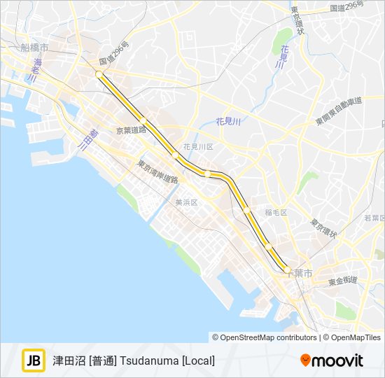 中央・総武各駅停車 CHUO SOBU LOCAL LINE metro Line Map