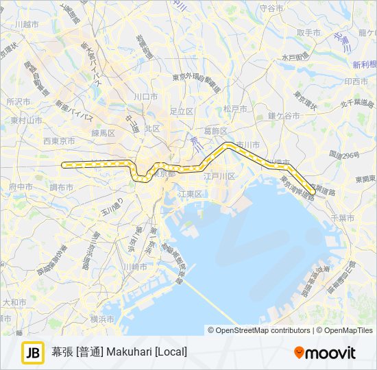 中央・総武各駅停車 CHUO SOBU LOCAL LINE metro Line Map