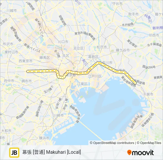 中央・総武各駅停車 CHUO SOBU LOCAL LINE Metro Line Map