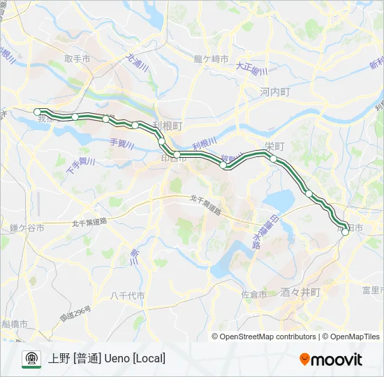 成田線我孫子支線 NARITA ABIKO BRANCH LINE 地下鉄 - メトロの路線図