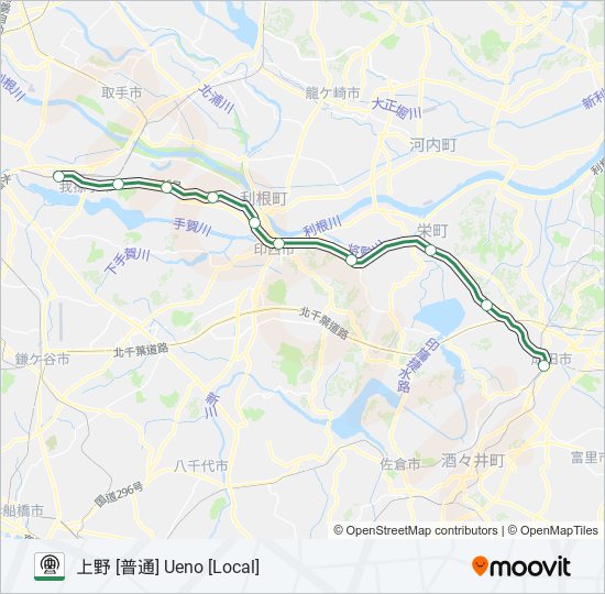 成田線我孫子支線 NARITA ABIKO BRANCH LINE 地下鉄 - メトロの路線図
