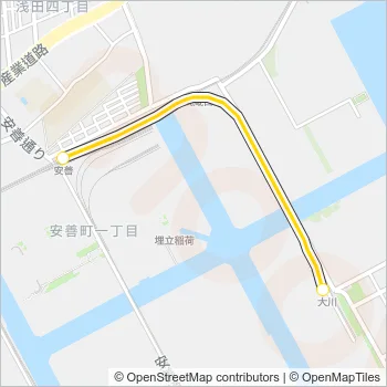 鶴見線大川支線 TSURUMI OKAWA BRANCH LINE Metro Line Map