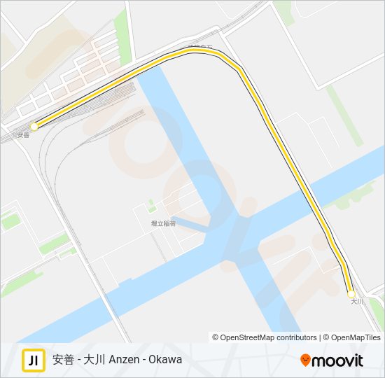 鶴見線大川支線 TSURUMI OKAWA BRANCH LINE Metro Line Map