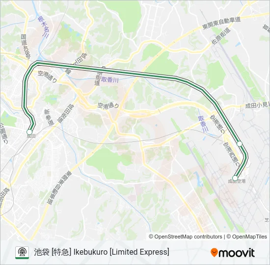 成田線空港支線 NARITA AIRPORT BRANCH LINE Metro Line Map