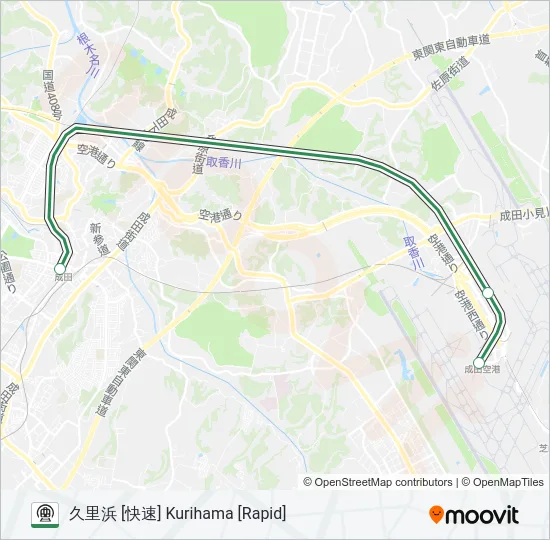 成田線空港支線 NARITA AIRPORT BRANCH LINE Metro Line Map