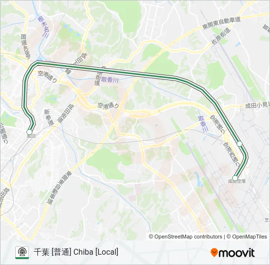 成田線空港支線 NARITA AIRPORT BRANCH LINE Metro Line Map