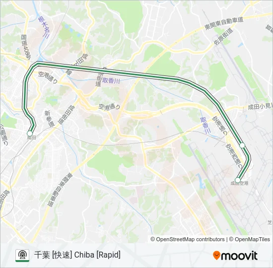 成田線空港支線 NARITA AIRPORT BRANCH LINE Metro Line Map