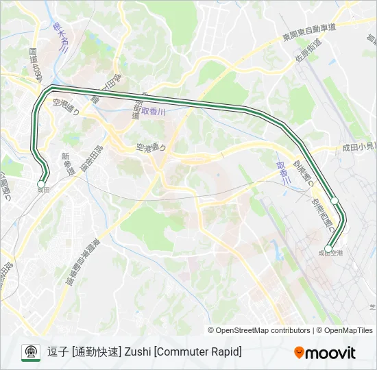 成田線空港支線 NARITA AIRPORT BRANCH LINE Metro Line Map