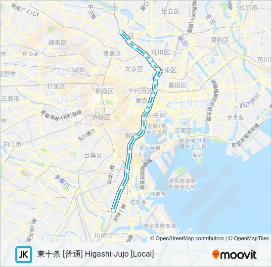 京浜東北線・根岸線 KEIHIN-TOHOKU-NEGISHI LINE 地下鉄 - メトロの路線図
